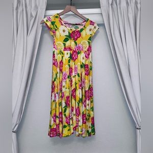 Posh Peanut Pink and Lemons Twirl Dress Size 10